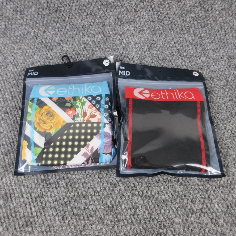 Ethika Boxer Briefs Mens 3XL Multicolor Floral 2 Pack NWT Mid Fit Stretch